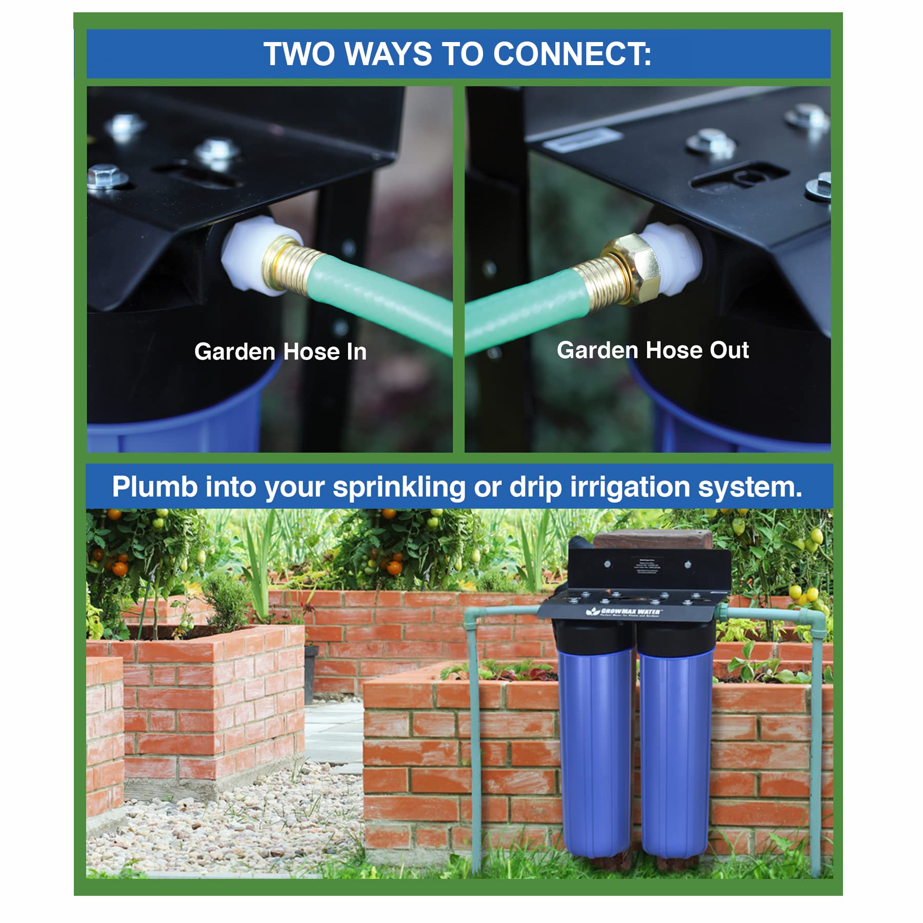 Garden Grow 480: Sistema Filtraggio Acqua A 2 Stadi Per Giardino, Rimuove Cloro E Sedimenti – Ideale Per Piante E Colture Biologiche - 2