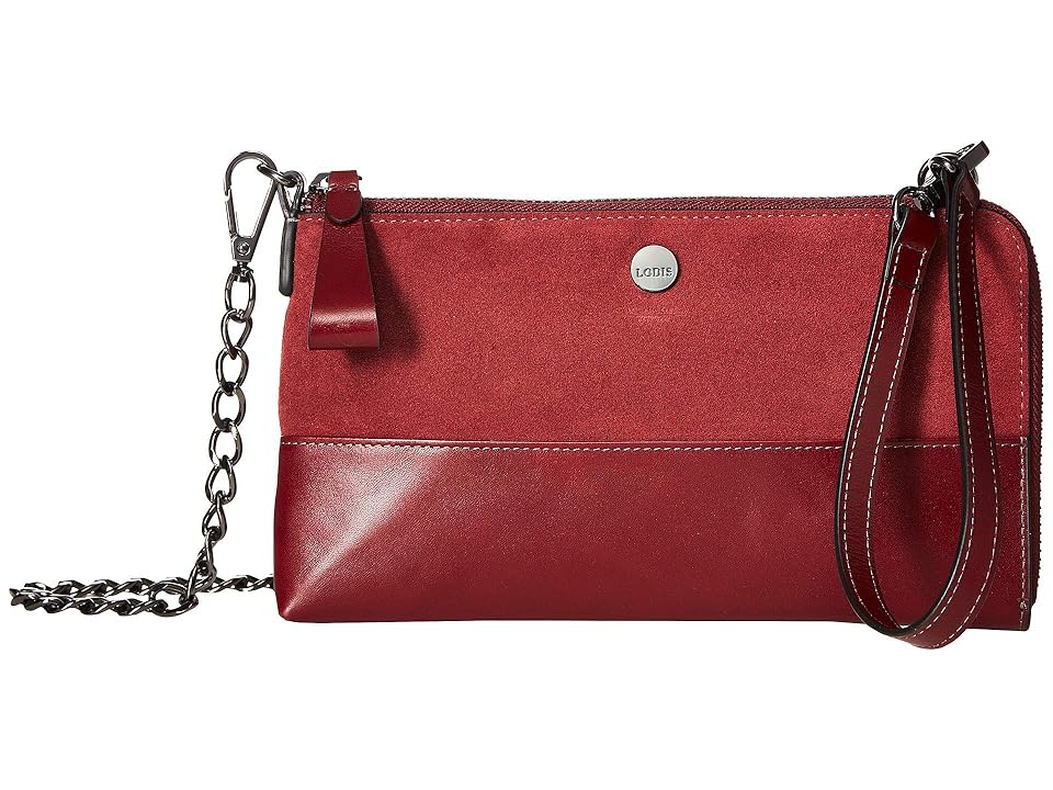 

Lodis Accessories Wiltern RFID Nova L-Zip Crossbody (Oxblood) Cross Body Handbags