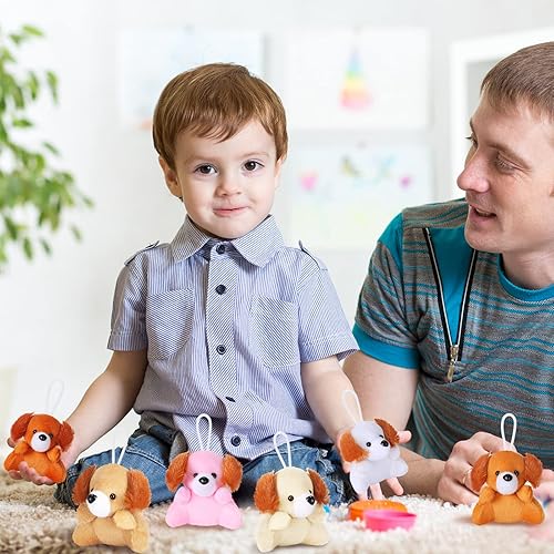 Miniatura 5 de Aoriher 24 piezas de juguetes de peluche para perros pequeños a granel de 3.15 pulgadas, llavero pequeño y lindo para cachorros, colgante, adopta un