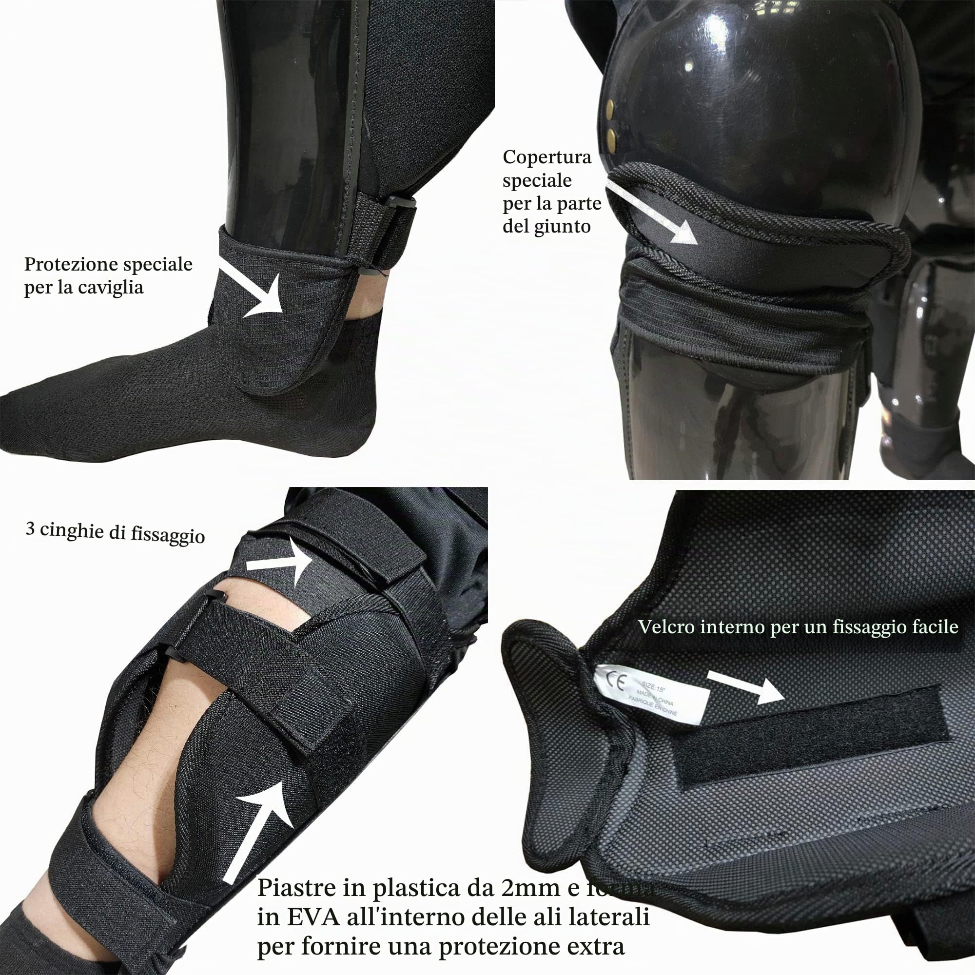 LEONARK Black Armoury, parastinchi per polpacci