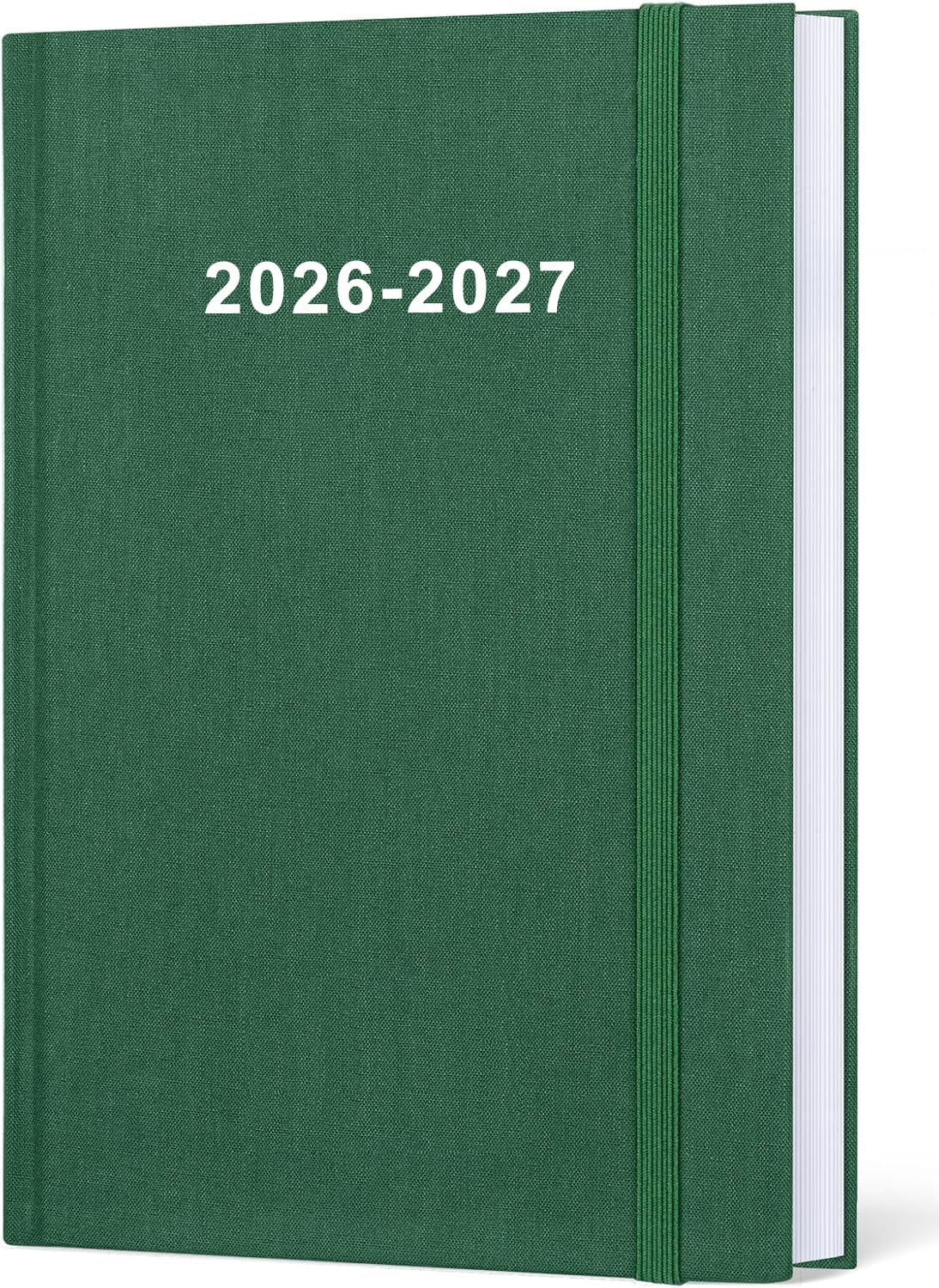 Photo 1 of 2026-2027 Planner - Weekly & Monthly Planner from July 2026 to June 2027, 5.8'' × 8.3'' Agenda 2026-27 with Inner Pocket, Elastic Band, Hard Cover, Perfect Daily Organizer, Green