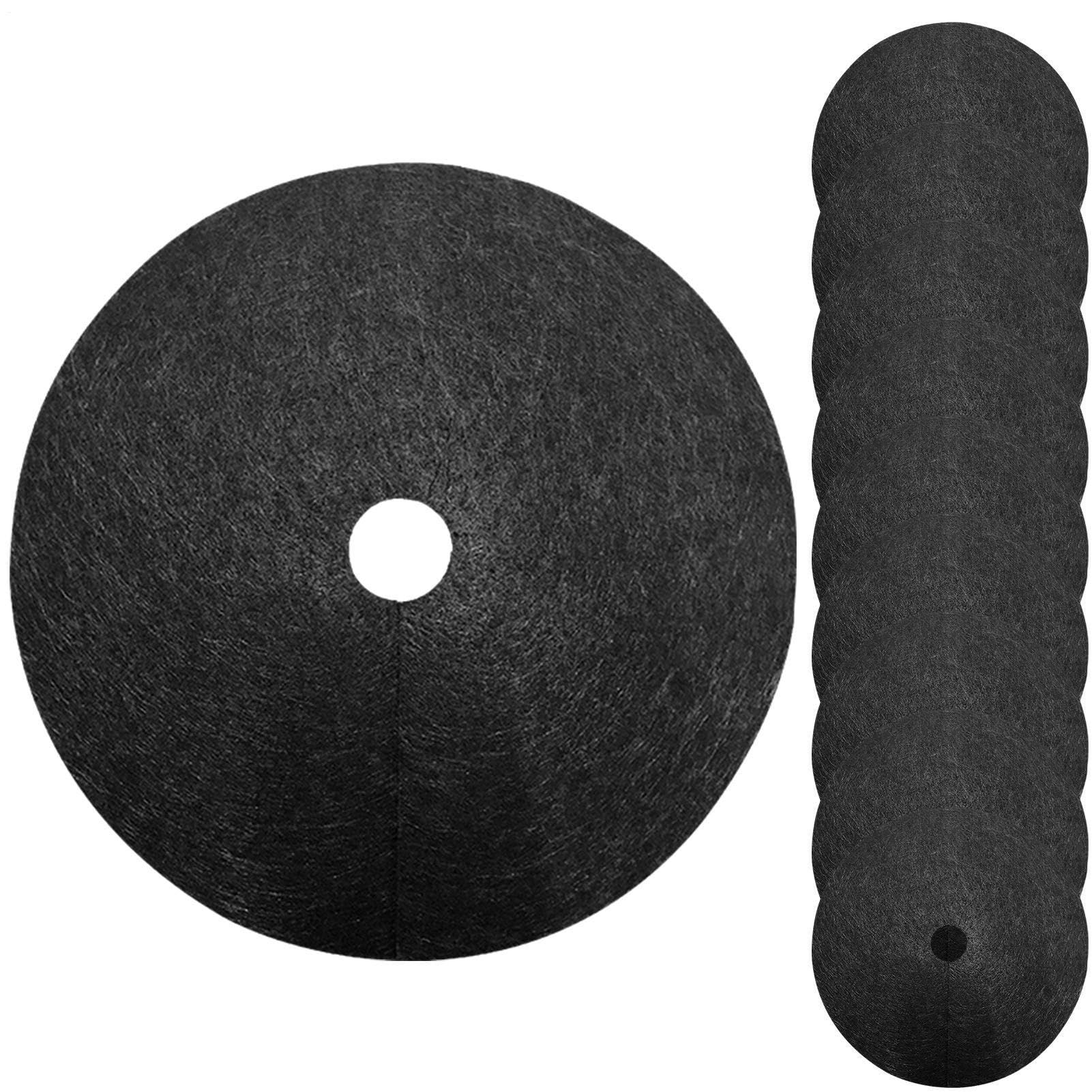 Plant Mulch Cover - 10 Pieces Tree Mulch Ring Plant Barrier Guard - Thickened Tree Protector Mats, Suppress Weeds Growth, Maintain Soil Temperature, Suitable for Indoor and Outdoor Trees and Plants