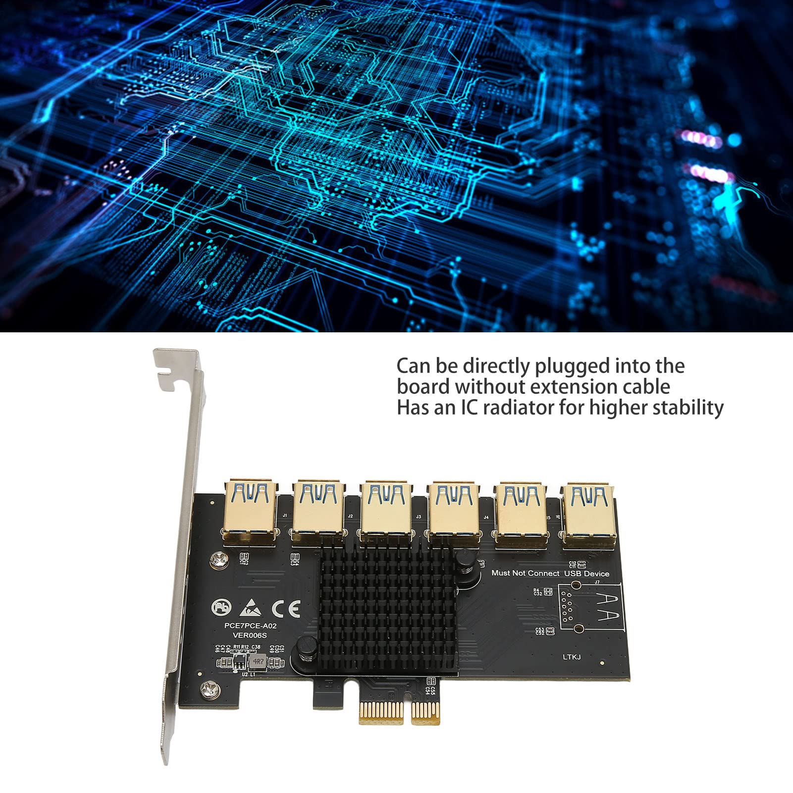 Mining Rig YBBOTT PCI-E X1 Auf 4 PCI-E X1 Steckplätze, PCI Express  Multiplier Riser Card Bitcoin Miner Gerät Miner Bitcoin