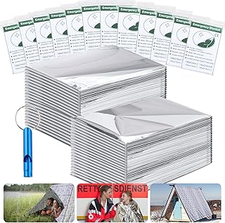 WINKIM Emergency Blanket, Thermal Foil Blankets First Aid (Large-12-Pack) Space Survival Blanket for Camping Hiking (210x140cm)