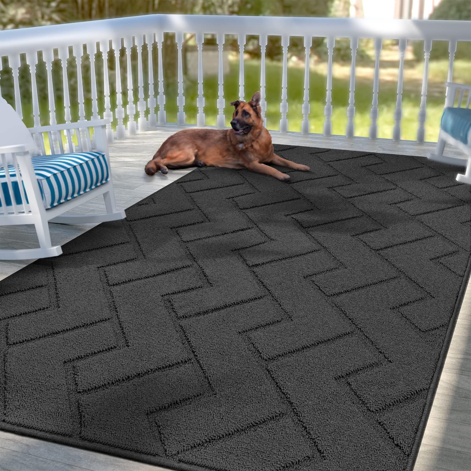 Indoor Doormat,Front Back Door Mat Rubber Backing Non Slip Door Mats 47”x71” Absorbent Resist Dirt Entrance Doormat Inside Floor Mats Rug for Entryway Machine Washable Low-Profile (Charcoal) Charcoal 47”x71”