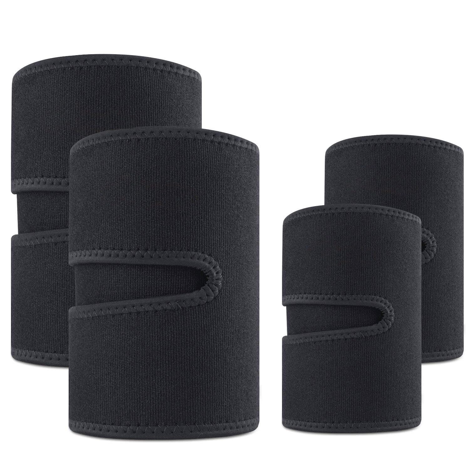 WnewTools 4PCS Kit Arm and Thigh Sport Protective Straps Trimmers Tape Body Exercise Wraps Adjustable Improve Sweating for Women Men