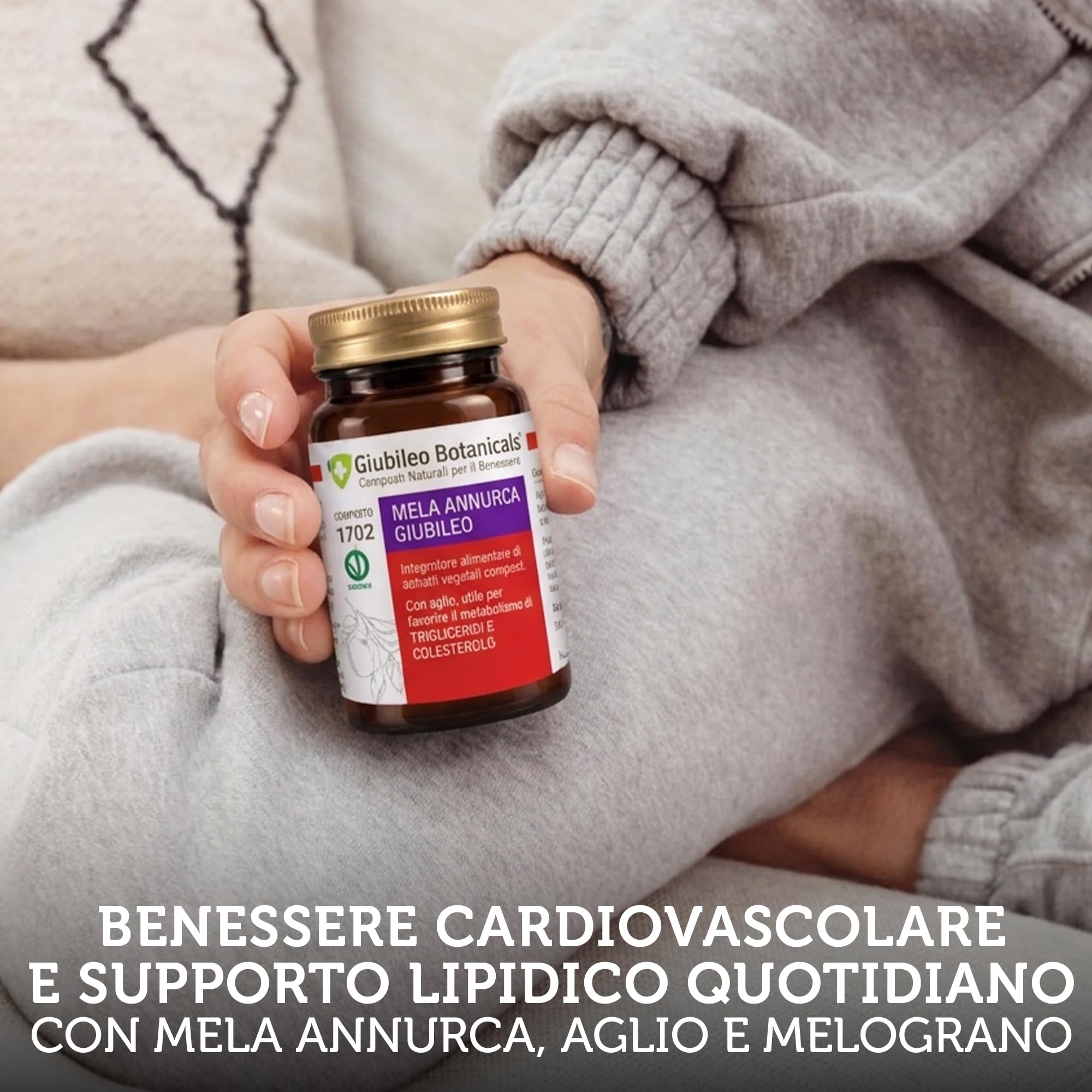 Integratore 100% naturale con MELA ANNURCA Aglio e Melograno - BENESSERE CARDIOVASCOLARE - 50 Capsule