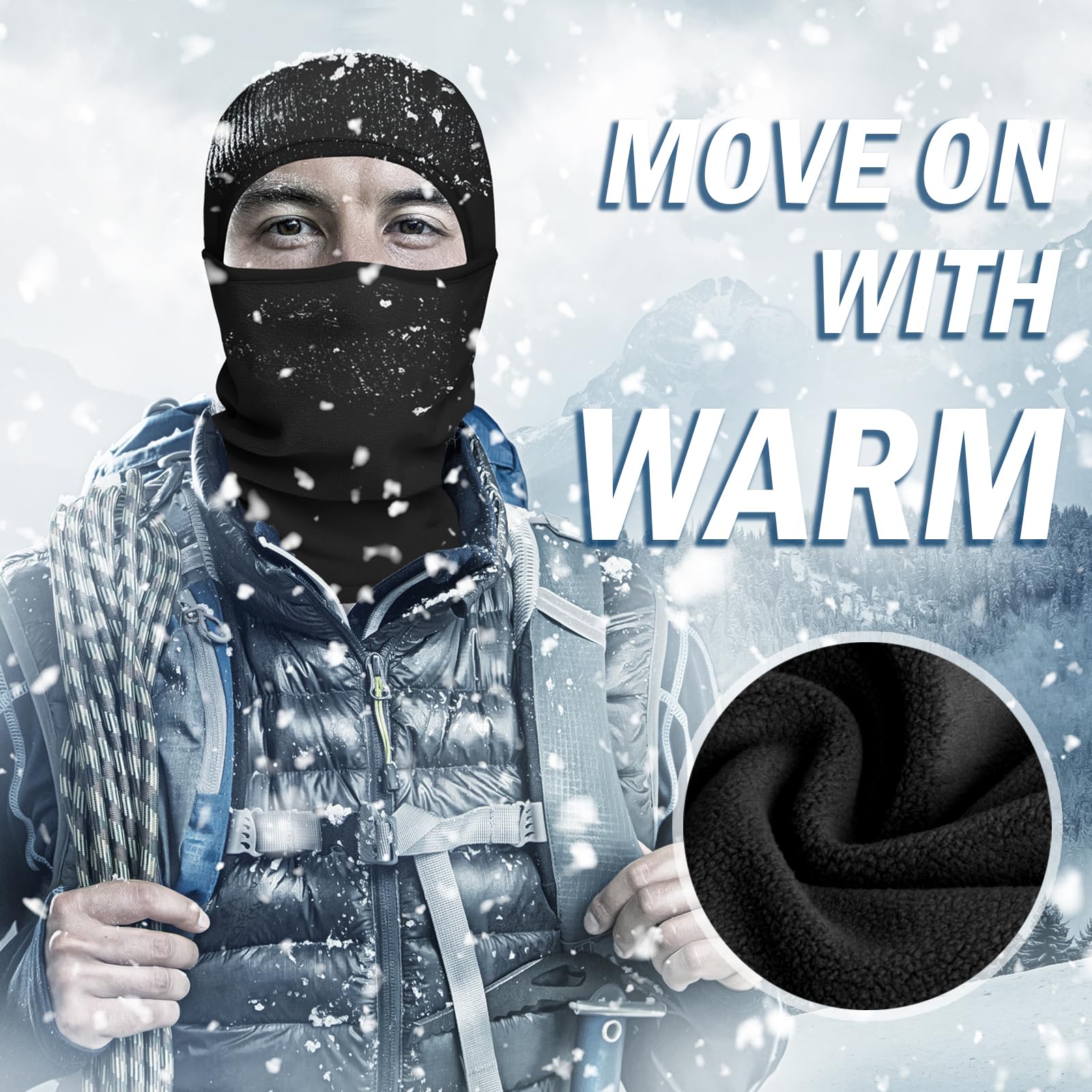 Pasamontañas de esquí para hombres y mujeres, máscara facial de invierno con múltiples estilos de uso, para deportes al aire libre y clima frío