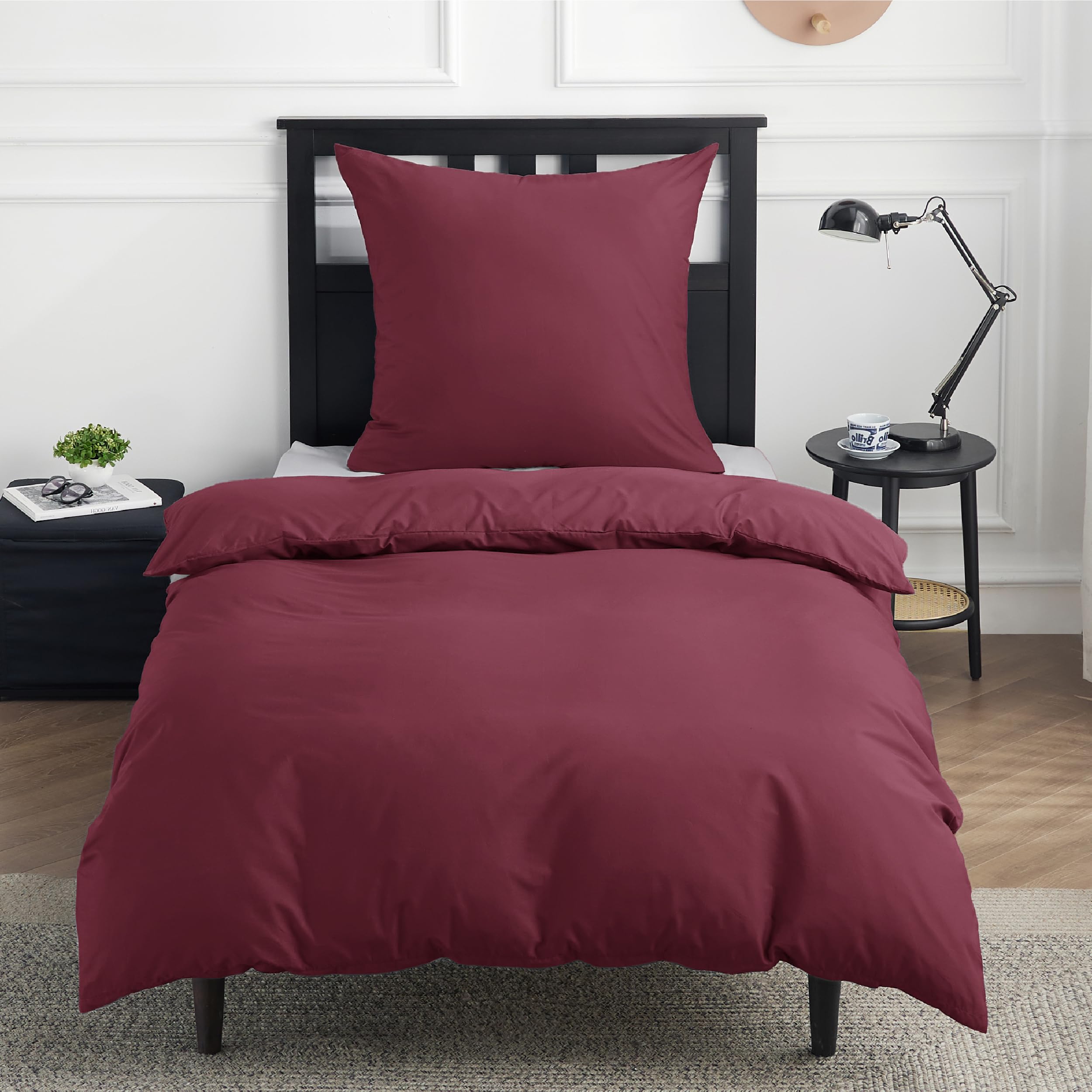 BEDSURE Bettwäsche Bettbezug Baumwolle Bettwäsche-Sets mit Kissenbezug | 100% Baumwolle Bettwäsche-Sets mit Reißverschluss, OEKO-TEX Zert, Weich, Sicher, Atmungsaktiv, Hautfreundlicher Komfort