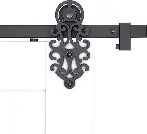 DIYHD accesorio de hierro negro para puerta de granero deslizable