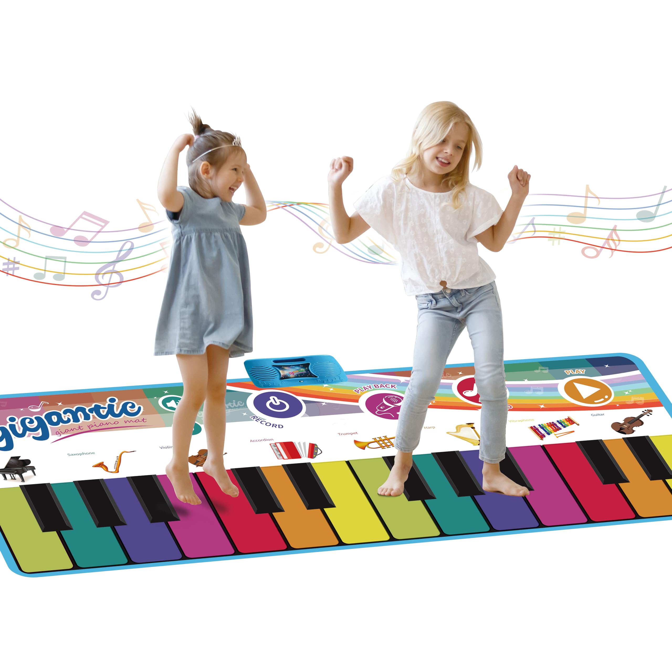ConCerto Floor Piano Mat for Kids & Toddlers, Giant Piano