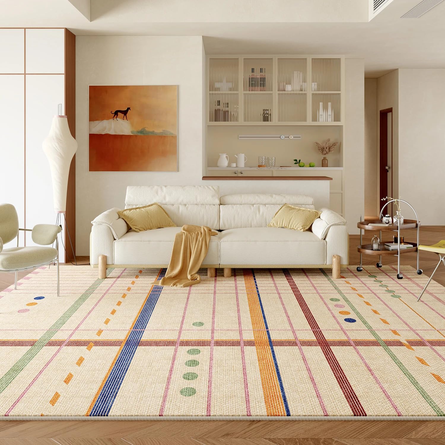 Tapis en peluche épais et moelleux au toucher doux unique