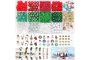 885PCS Christmas Beads Christmas Bracelet Making Kit for Girls