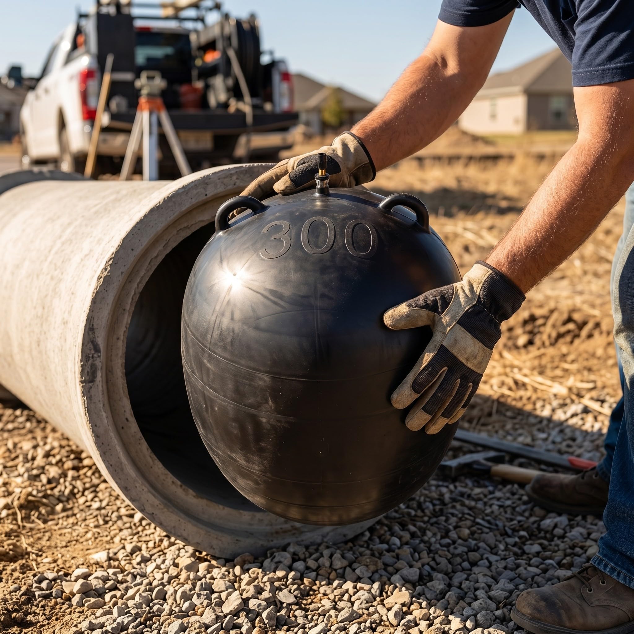 Generic Lekki Nadmuchiwany Balon Gumowy z zatyczką do Rur do Tymczasowego Uszczelniania i Testowania Ciśnienia w Instalacjach Hydraulicznych