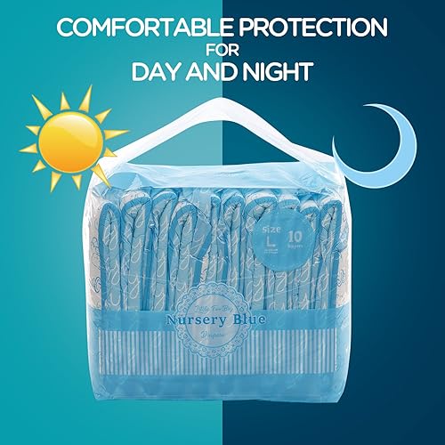Miniatura 5 de Littleforbig Pañales para adultos Lover ABDL 10piezasguardería, LA01-LB-D02B-L10, L, Azul, 1