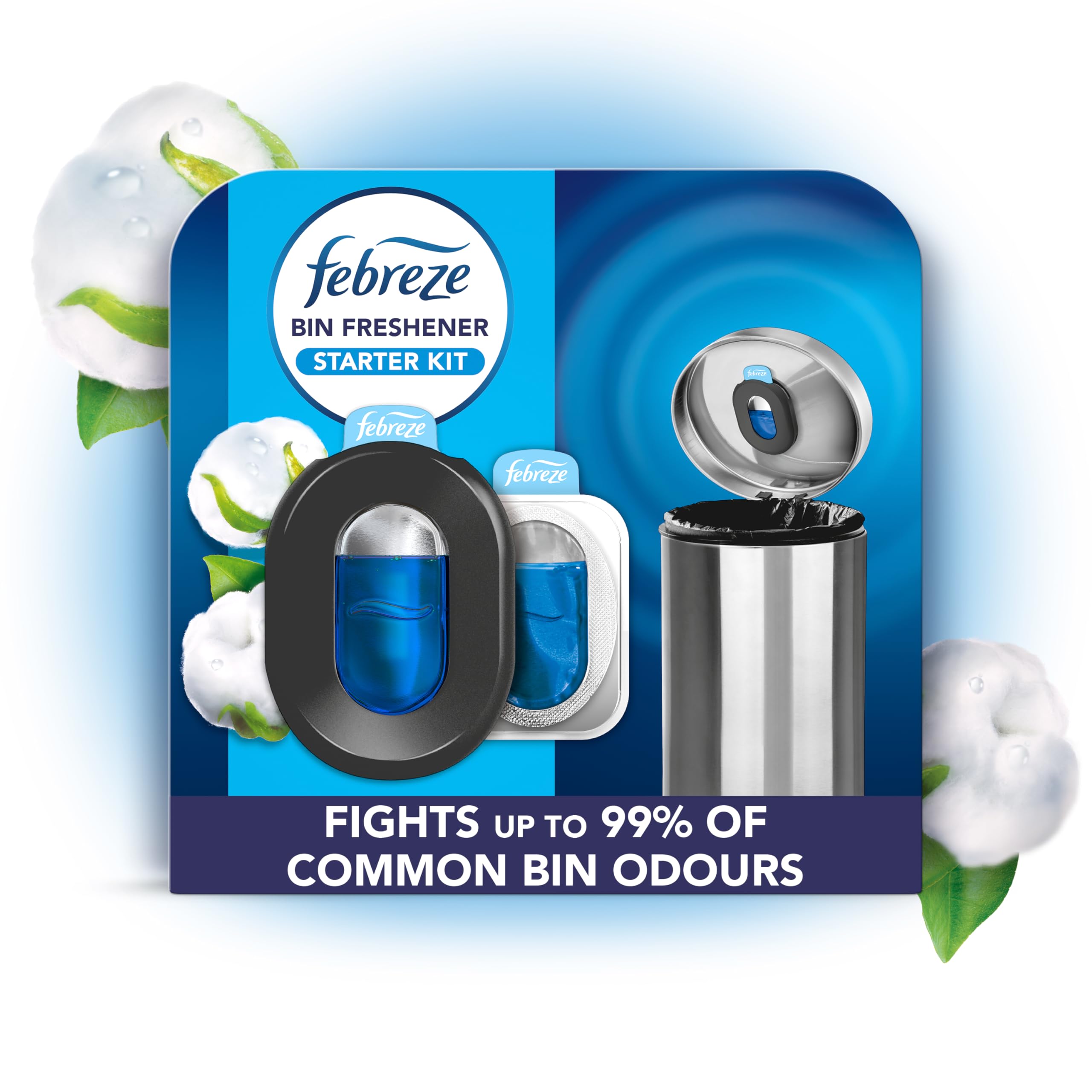 Bin Freshener Starter Kit Cotton Fresh - Wilko Febreze