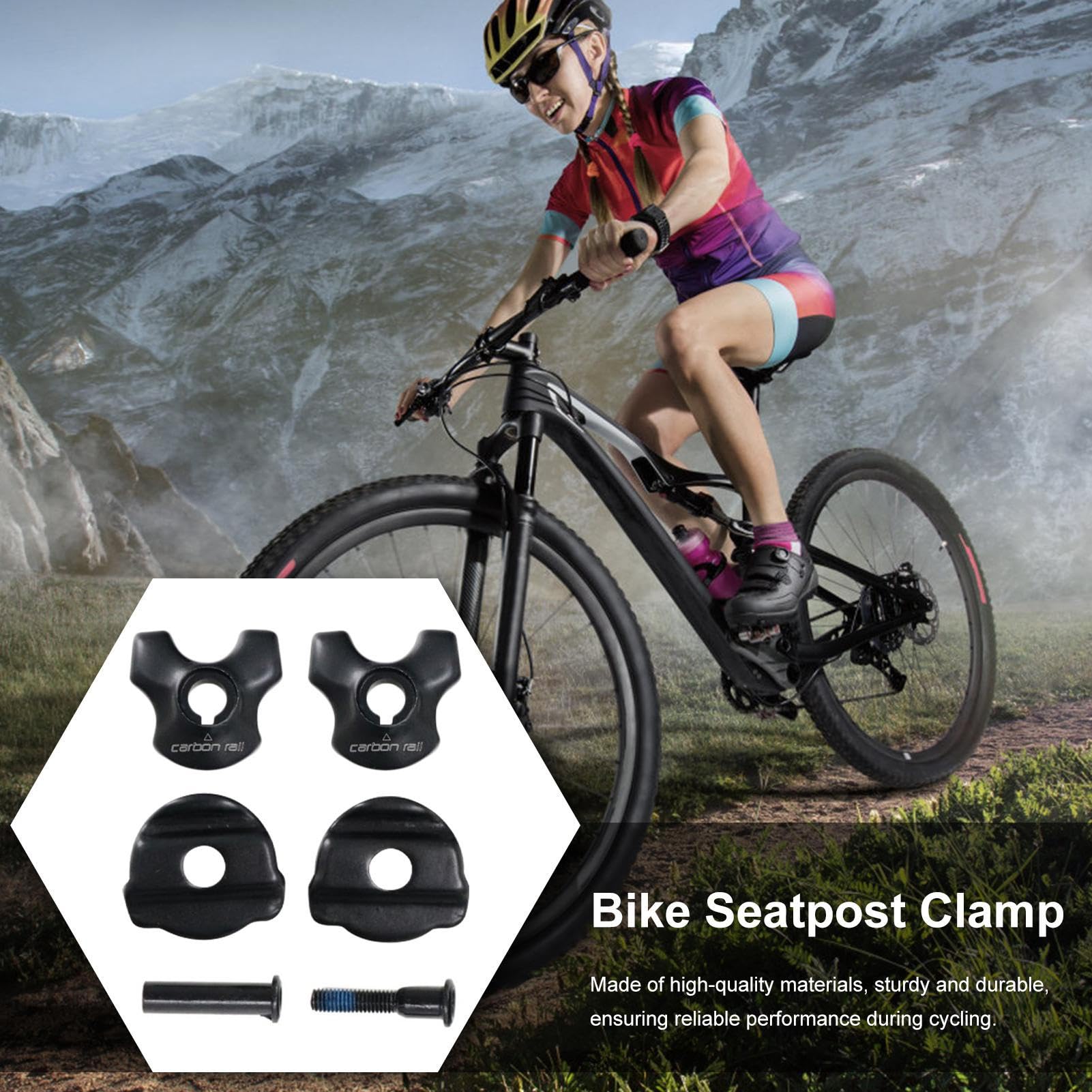 Zadelpenklem, Ovaal/Ronde Clip Zadelpen Tube Clips | Ovaal/Ronde Clip 7×9mm/7×7mm, Draagbare Zadelbuis Ovale Ronde Klem Clip Fietsen Accessoires
