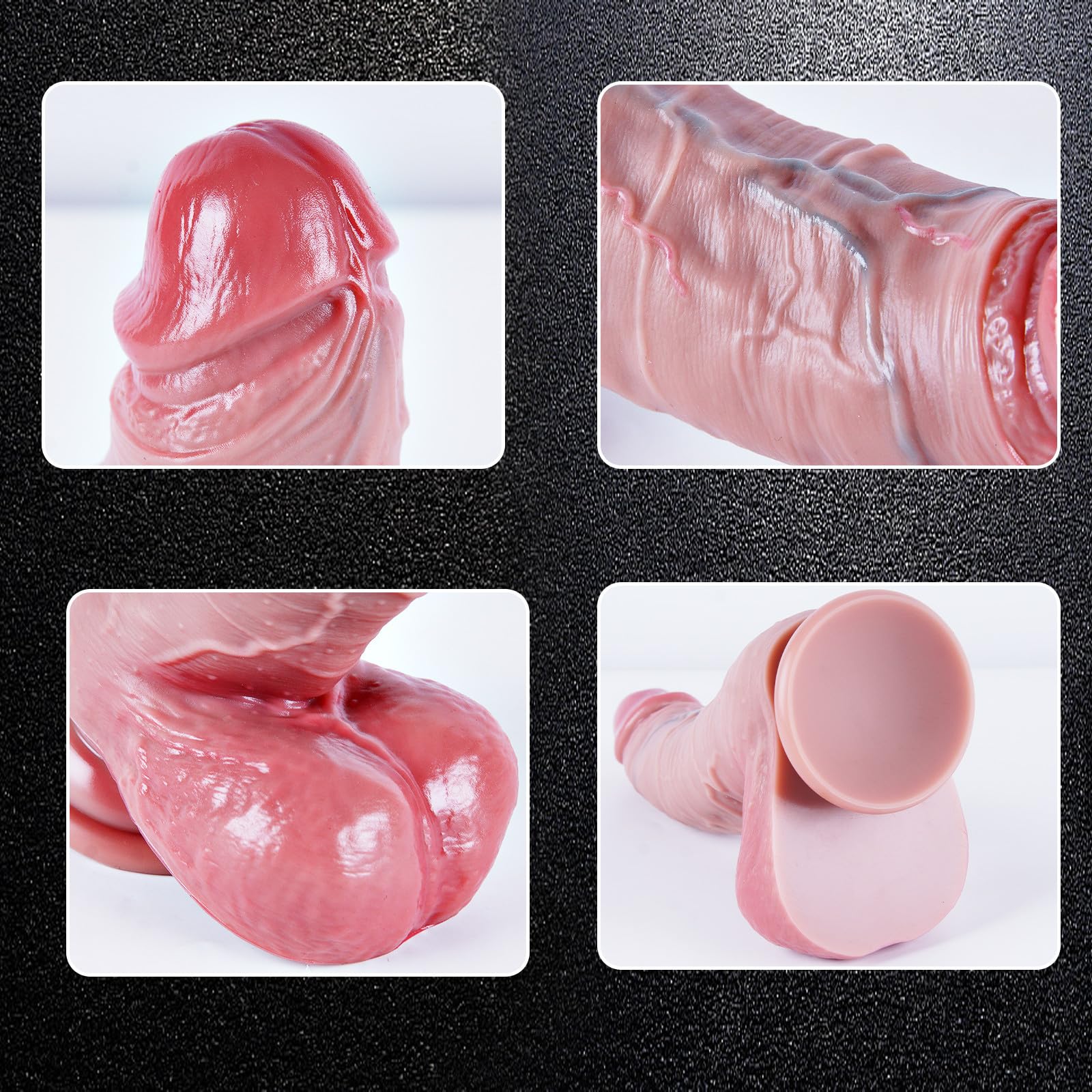 Gode realista extra grande de 23 cm, pene grueso curvado, dildo de silicona, dildo grueso para punto G, dildoXL para el ano, ventosa potente,juguete sexual para hombres y mujeres,juguete para adultos