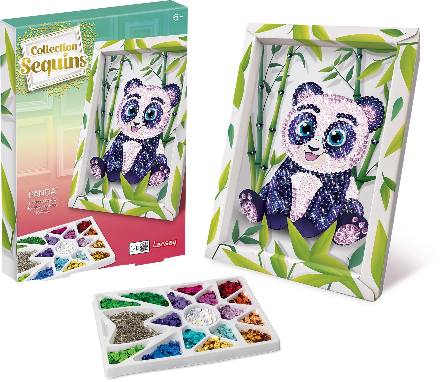 Collection Sequins - Panda - Manual Activities - from 7 Years Old - Lansay