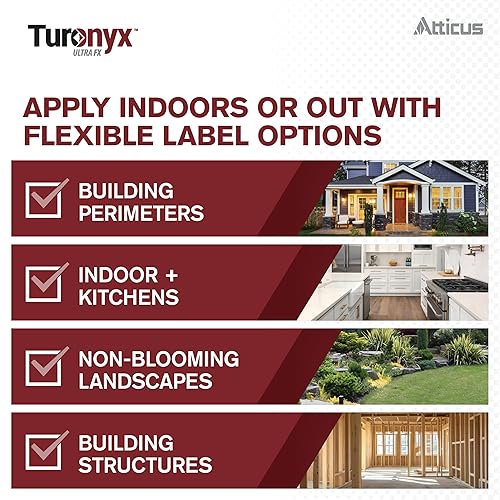 Vista 4 de Atticus Turonyx Ultra FX Insecticida – Compara con la marca líder – Control de plagas para uso en interiores y exteriores – Hormigas, escarabajos