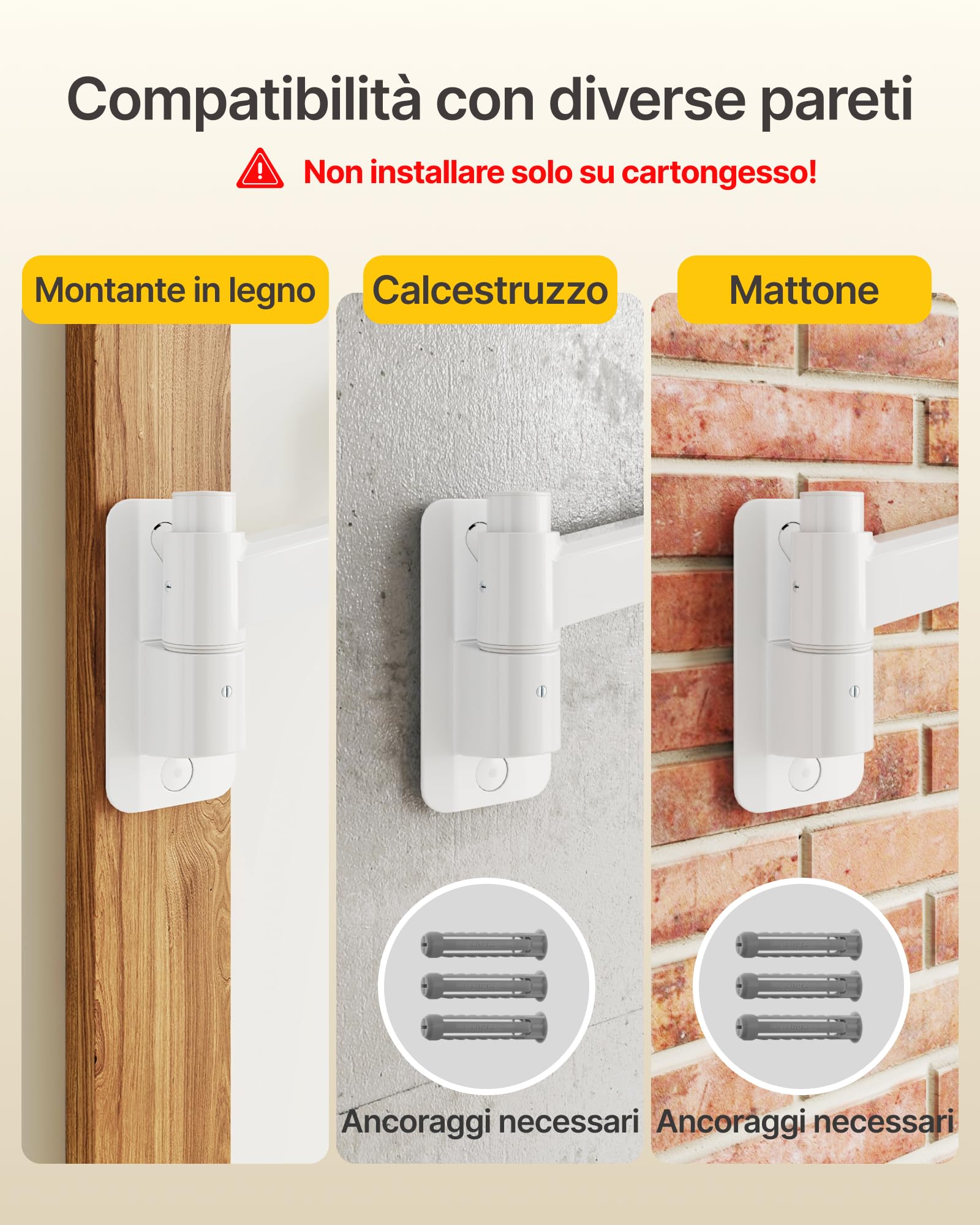 monTEK Supporto da parete per monitor da 17 a 45 pollici, carico massimo 16 kg, supporto universale da parete per TV a schermo piatto e curvo, VESA 75 x 75 / 100 x 100 mm, inclinabile, orientabile