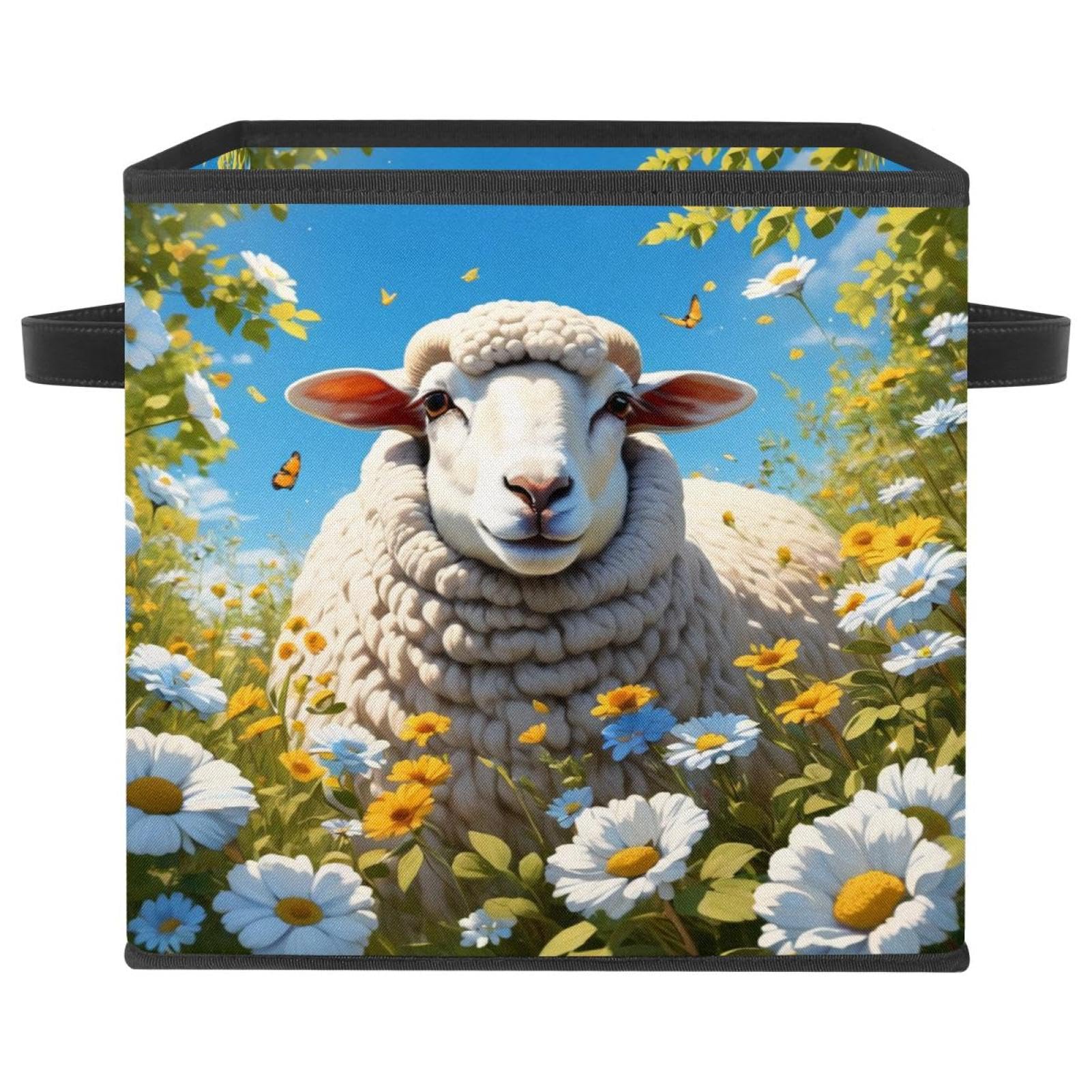 Boîte de rangement pliable mouton pour harmoniser le salon, la chambre et le placard de toute la famille