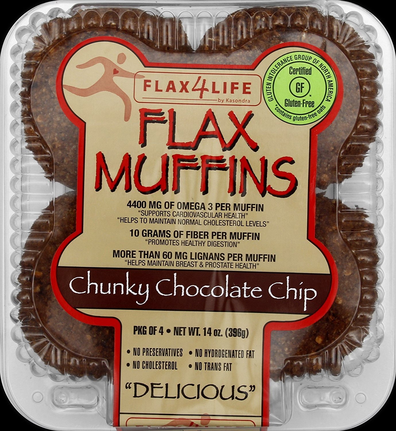 FLAX4LIFE FZ Chocolate Chip Muffin, 14 Ounce (Pack of 6)