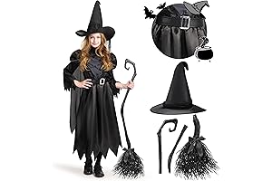 Enchanting Toddler Witch Costume with Broom