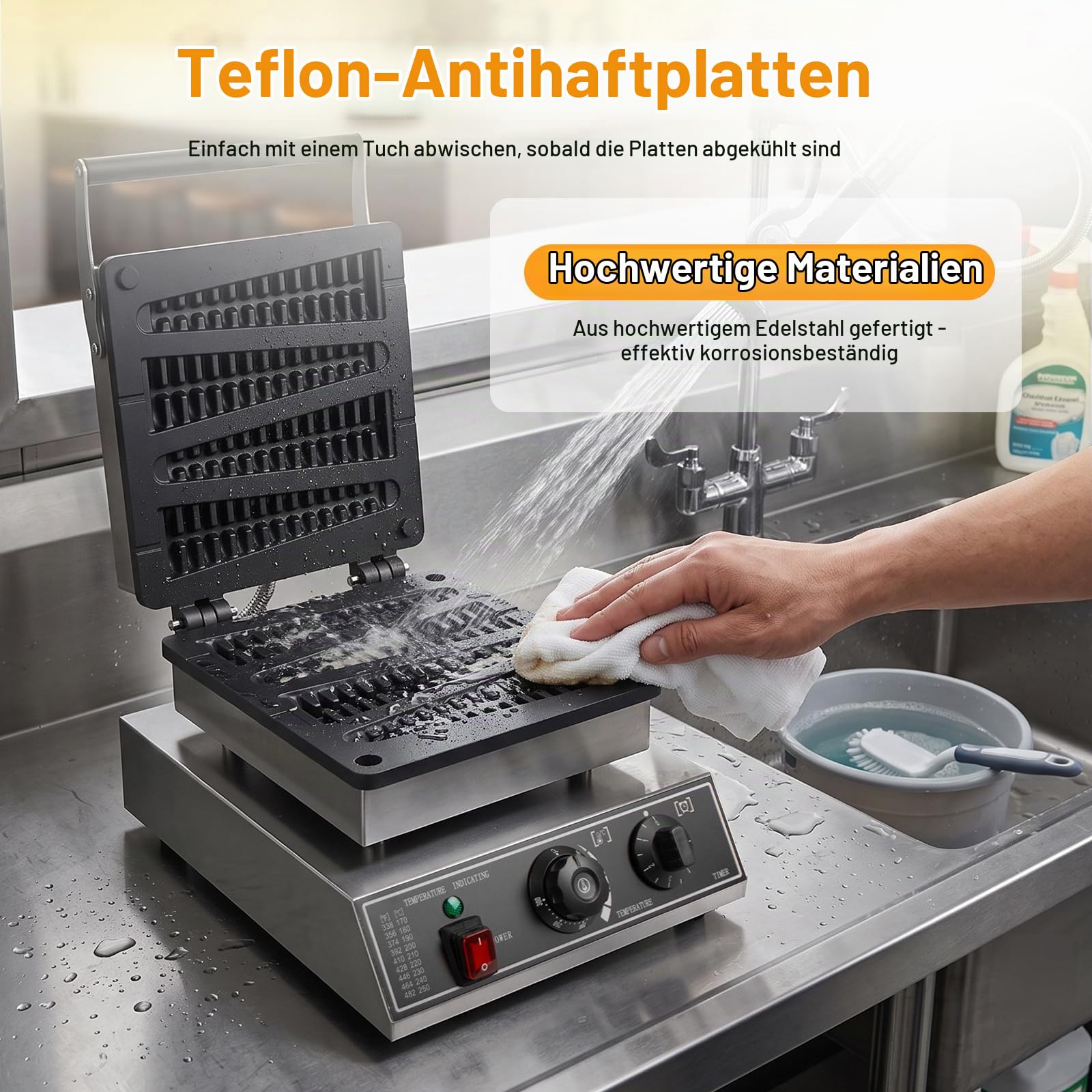 Kommerzieller Waffelmaschine,Waffeln Am Stiel,220–240 V 50 Hz | Lolly-Waffle-Maker,4 Stück Tannenbaum-Form,Mit Antihaft-Teflonbeschichtung Für Café, Restaurant Und Dessertladen