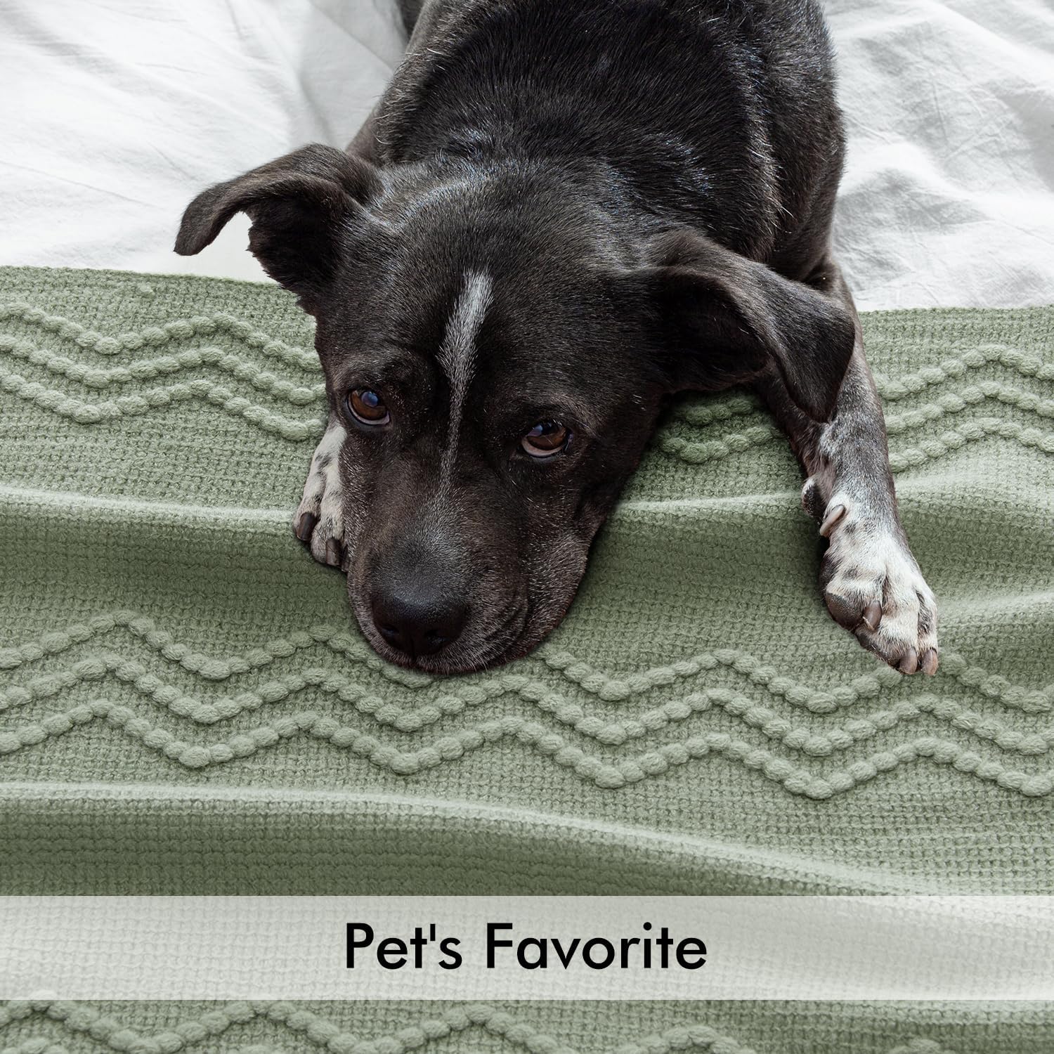 MIULEE Sage Knitted Throw Blanket for Couch Boho Green Textured Cozy Woven Decorative Farmhouse Blanket with Tassels for Sofa Chair Bed Living Room, Lightweight Spring Home Decor 50"x60" - Image 5