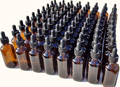 Dropper Stop™ Botellas cuentagotas de vidrio ámbar de 2 oz (2.0 fl oz) con cuentagotas de vidrio cónico - Paquete de 80 disponible en Yaxa Costa Rica