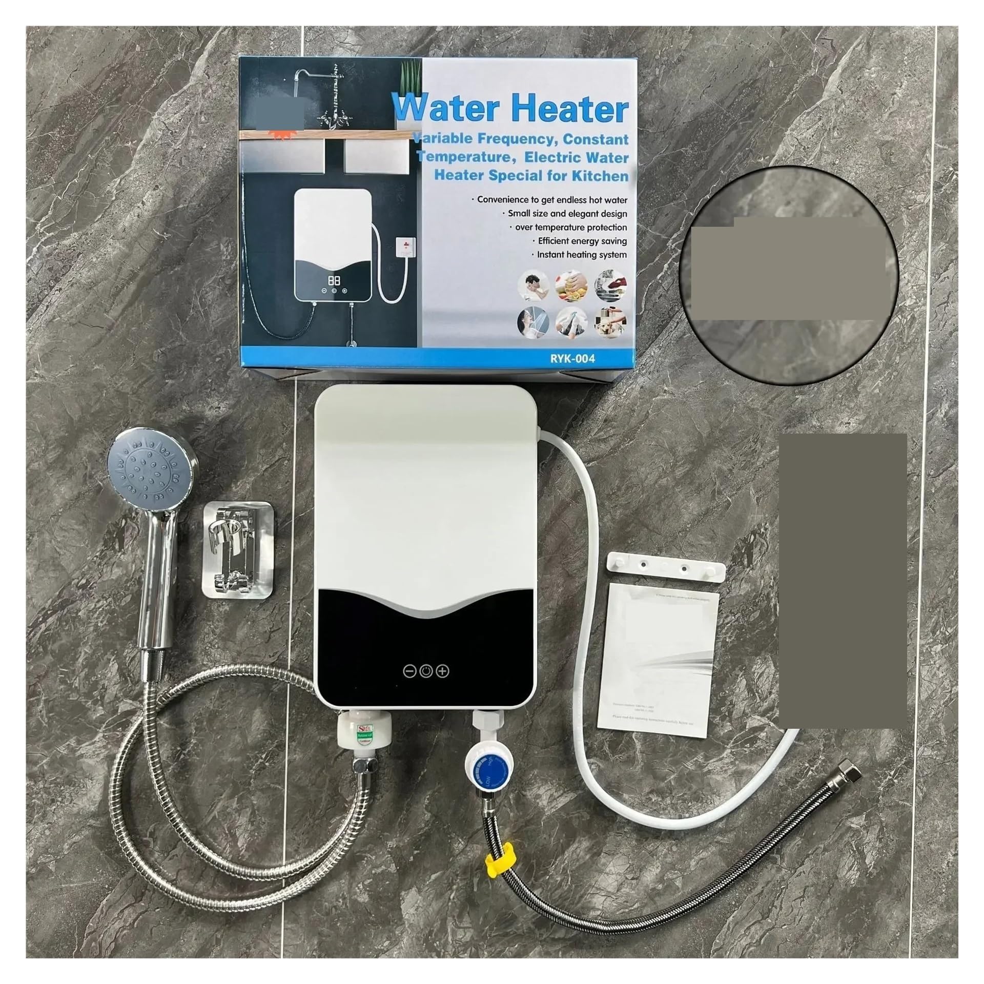 Scaldabagno Istantaneo Senza Serbatoio For Bagno, Scaldacqua Elettrico Istantaneo Da 5,5 KW Con Protezione Automodulante E Surriscaldamento riscaldare rapidamente