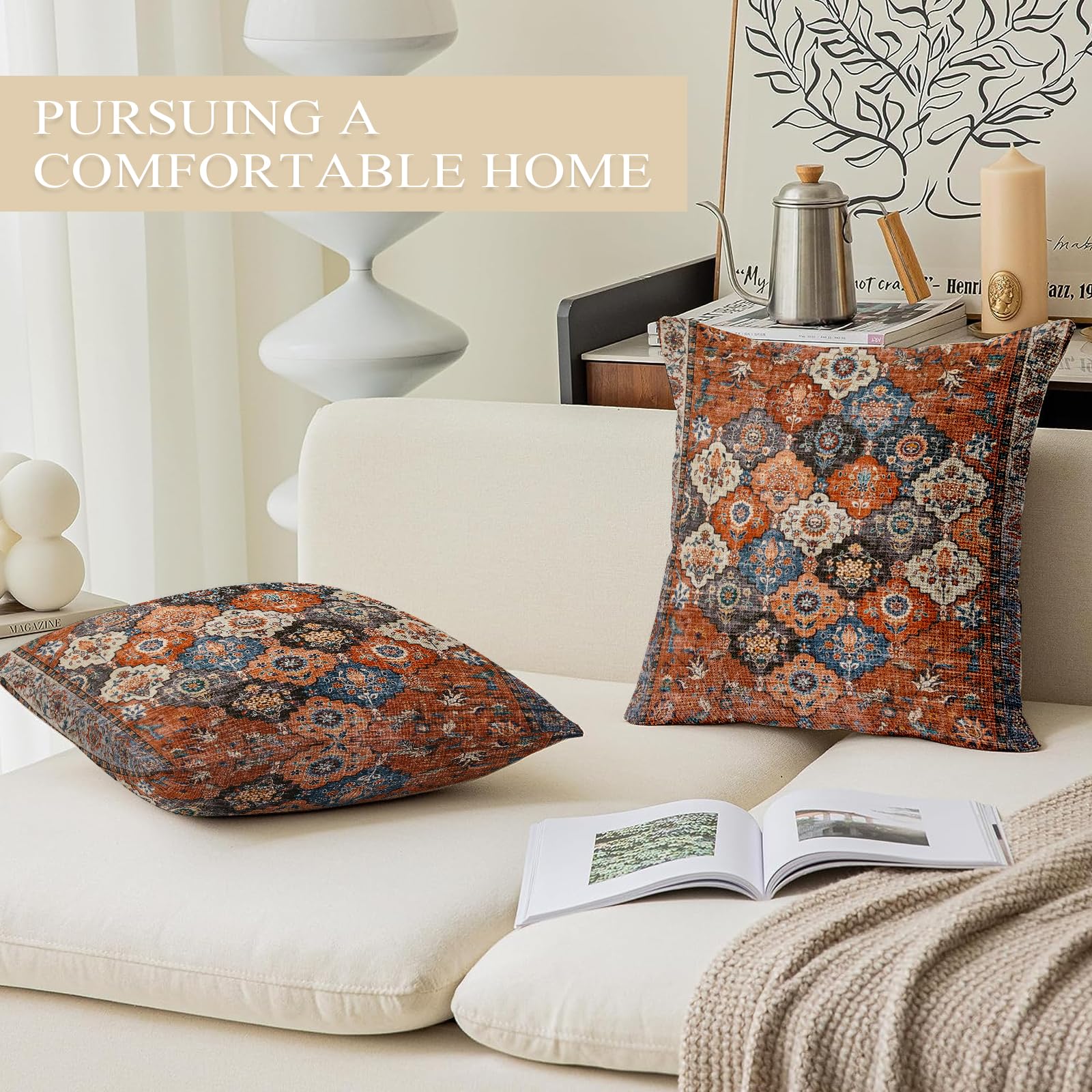 BEBUSINGOTO Juego De 2 Fundas De Cojín De Estilo Bohemio De 45 X 45 Cm