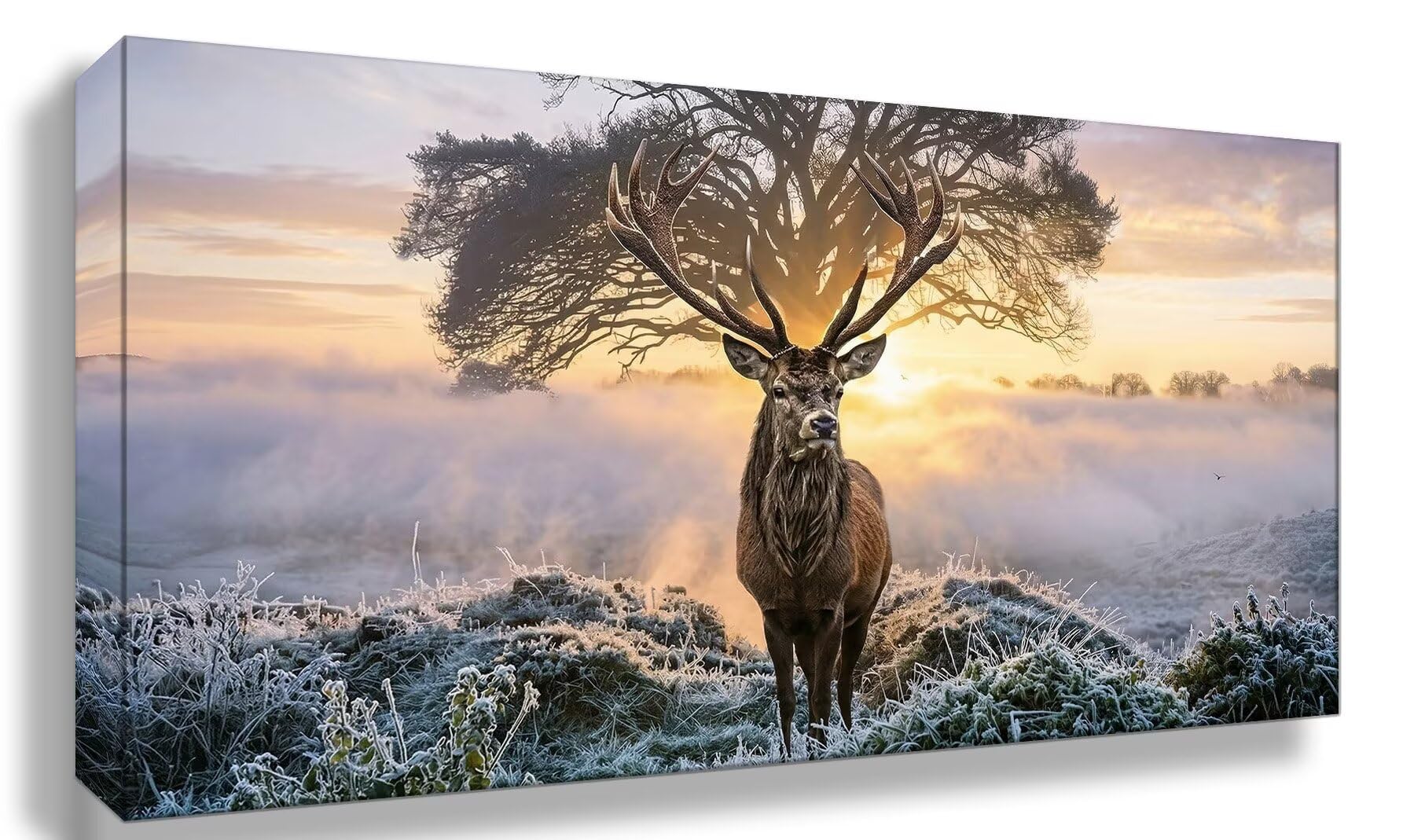 Diamond Painting Elch Diamond Painting Erwachsene Groß Baum, 5D Full Runder Drill Diamanten Malen Nach Zahlen, DIY Set Mosaik Bastelset Kreativ Set für Erwachsene Home Decor Wanddeko 80x160cm, Cod-877