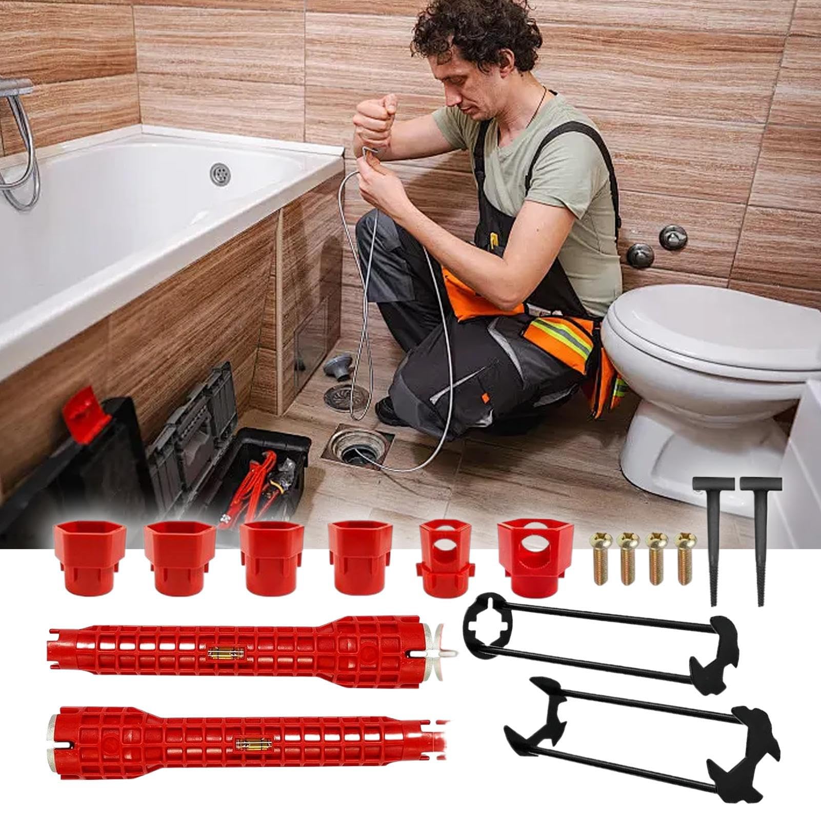 Générique Jeu De Clés Pour Robinet, Outil De Démontage De Mitigeur De Cuisine, Kit De Série Pour Démonter Les Robinets De Baignoire, Lavabo, Cuisine Et Salle De Bains