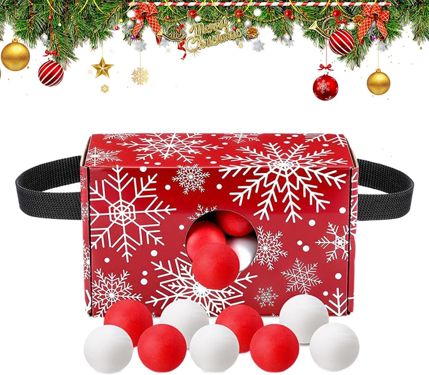 Twerk Pong Game – Christmas Toys with Balls – Indoor Family Games with Strap – for Kids Adults Boys Girls Thanksgiving Holiday Birthday Fall New Year Harvest Yard Outdoor