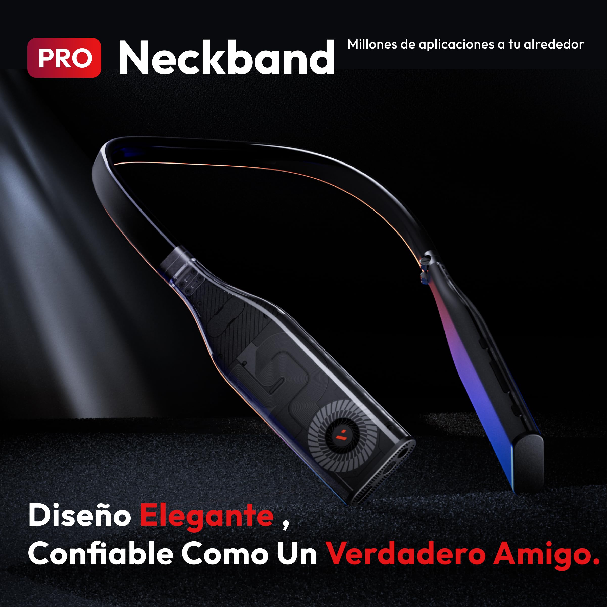 VITURE Pro Neckband, Socio Oficial de PSPlay, multipantalla/3DoF/Smooth Follow/Modo Ambiente, Reproductor 3D, Asistente AI, Libertad Casi inalámbrica para Juegos y Streaming, 12GB+256GB