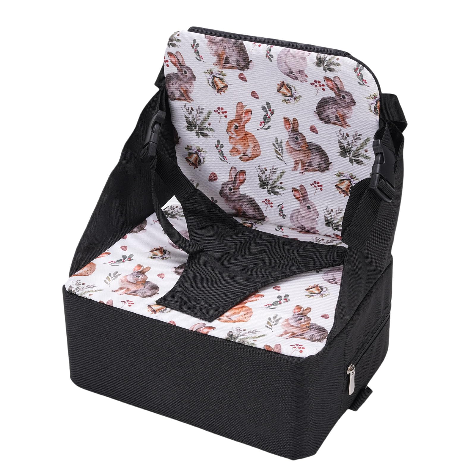 3 Sedia Che Aumenta il Cuscino, Booster per Bambini Pieghevole Portatile con Schienale, Fissaggio Stabile e Design Non Slip per Tavolo da Pranzo, Prova D'acqua e Facile da Pulire