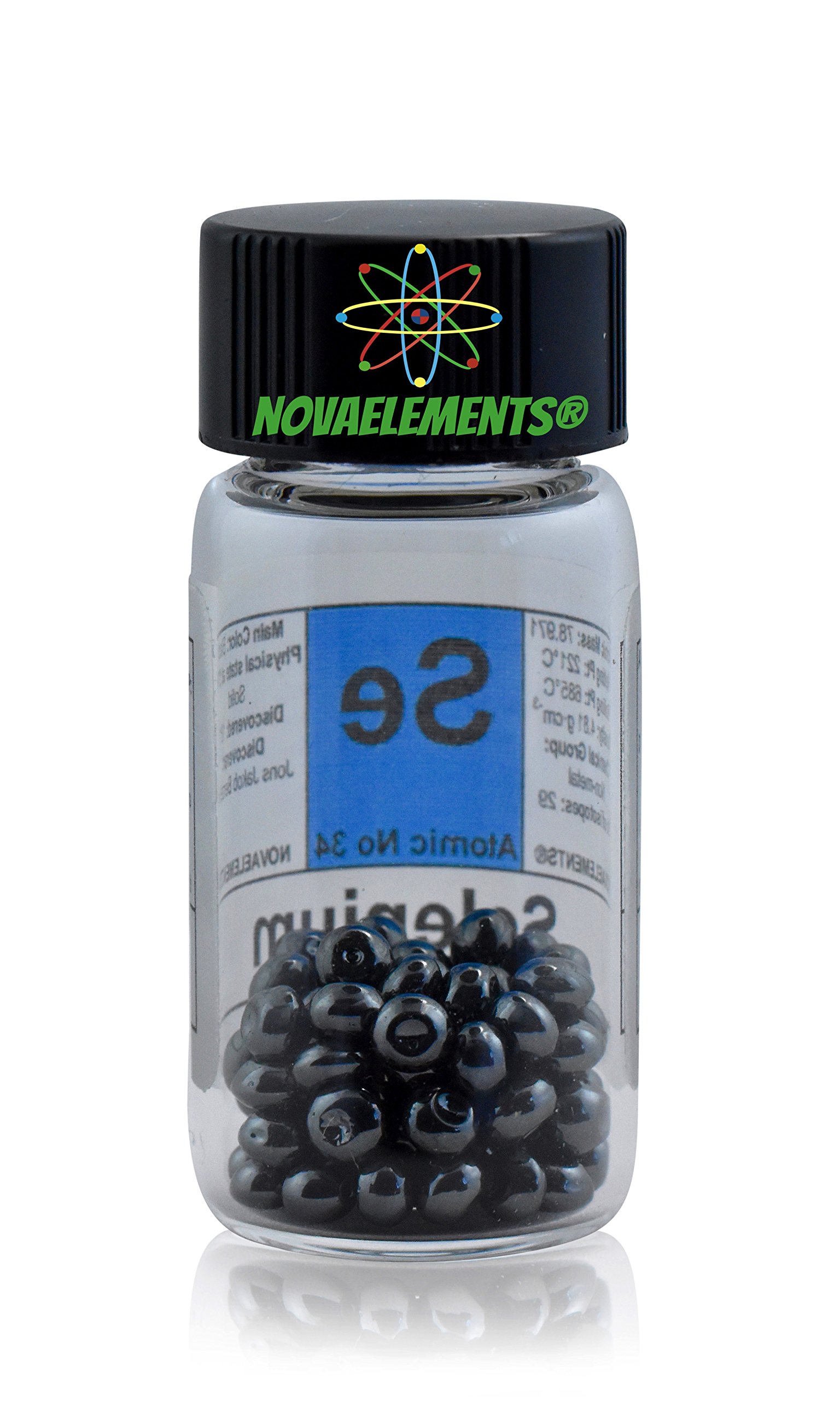 Selen Element 34 If, Pellets 5 Gramm 99,99 % in Ampoule aus Glas mit Etikett