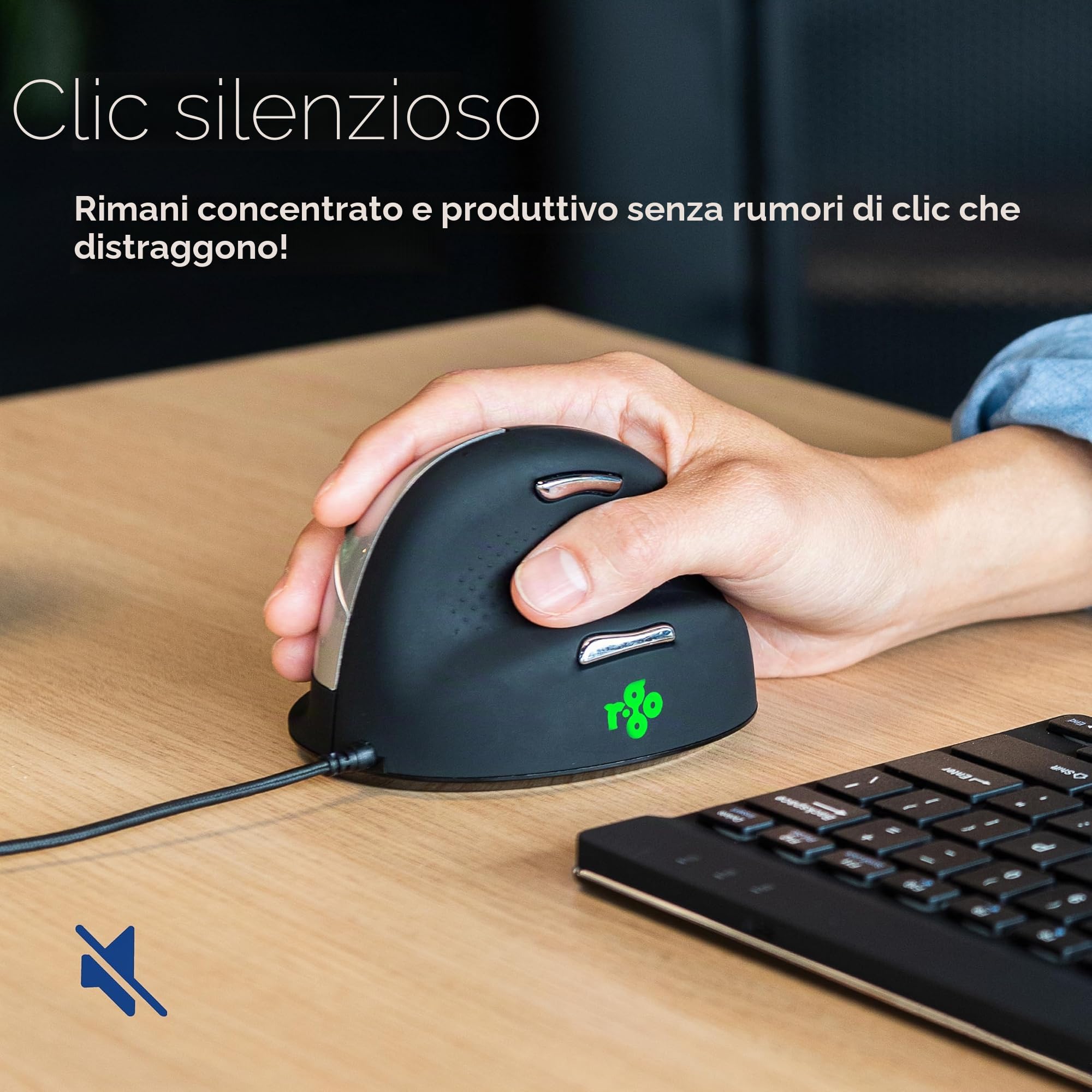 R Go Tools 948757 Mouse Verticale per Destrorsi