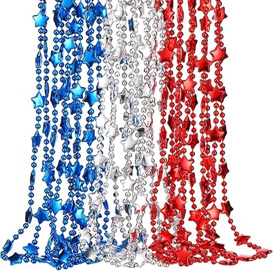 21Pcs-4th-July-Necklaces-Independent-Day-Red-White-Blue-Patriotic-Necklace