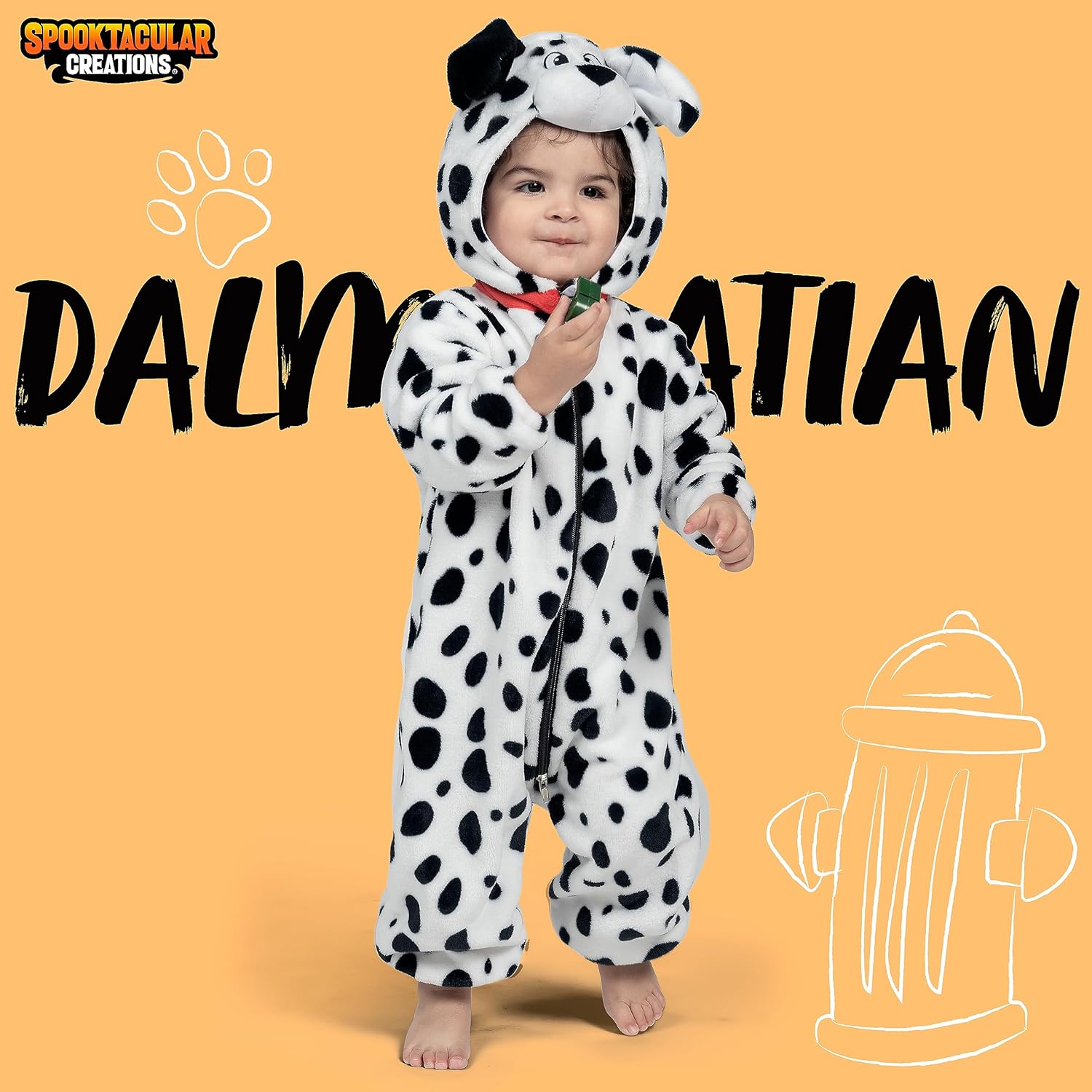 Spooktacular Creations Halloween Baby Animal Costume, Toddler Hooded Jumpsuit for Baby Halloween Dress Up Costume Party