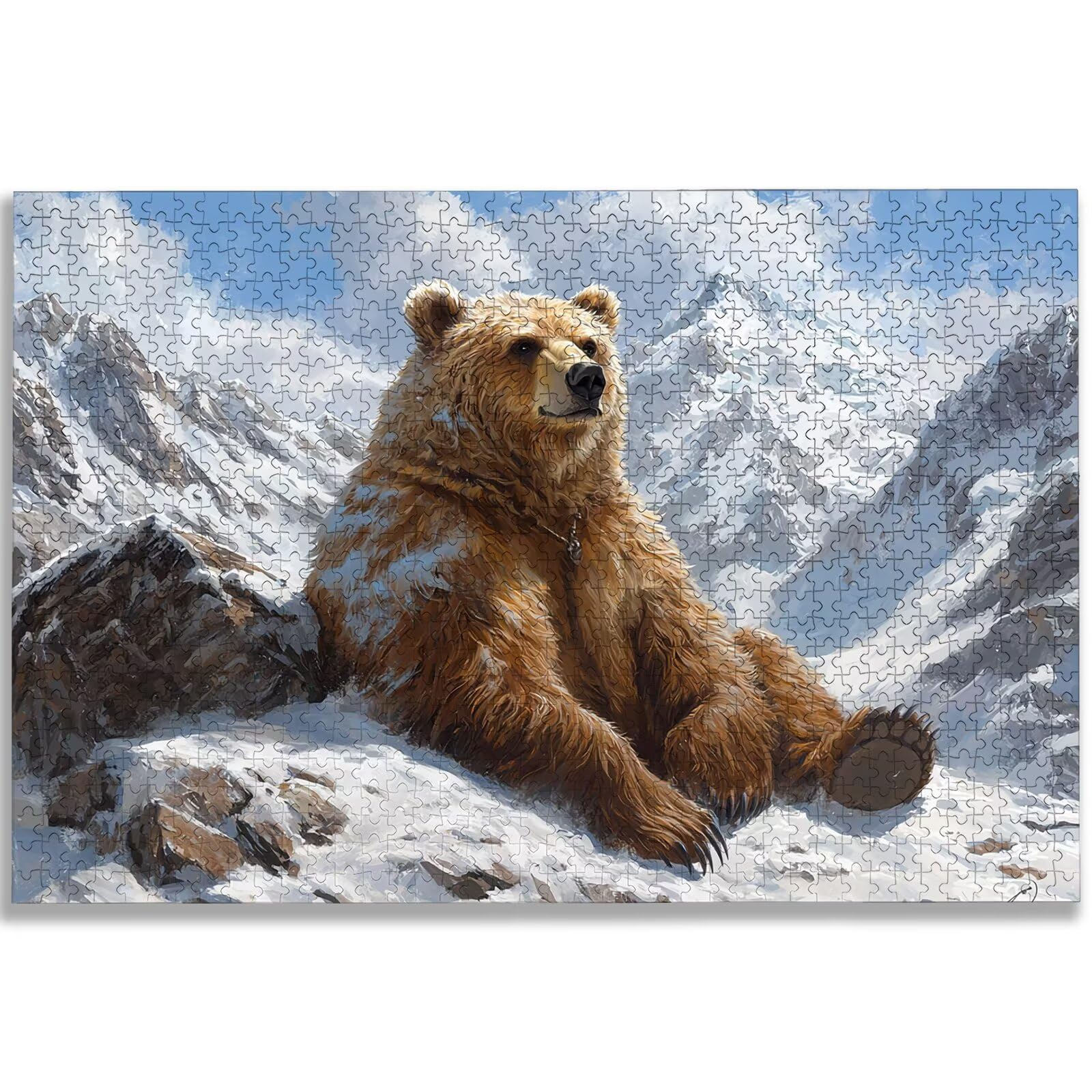 Puzzle dla dorosłych 1500, puzzle z niedźwiedziem dla dorosłych, retro puzzle z wykwintnym pudełkiem do pakowania, niemożliwe drewniane puzzle do wystroju pokoju, prezenty dla kobiet, prezenty dla