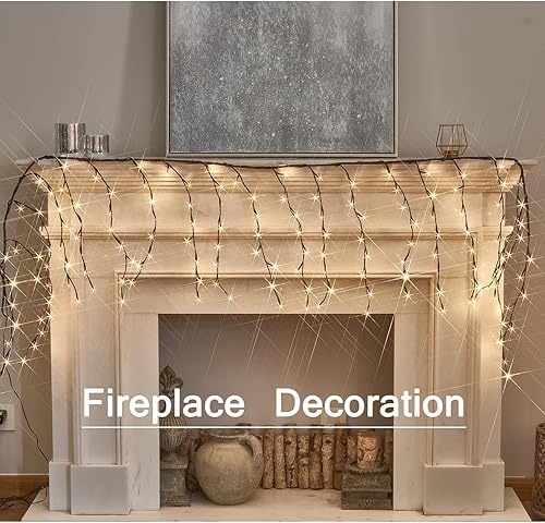 Miniatura 10 de Birchlitland Guirnalda de luces de abedul de 6 pies, 48 LED, funciona con pilas, ramita iluminada con temporizador para decoración de chimenea de