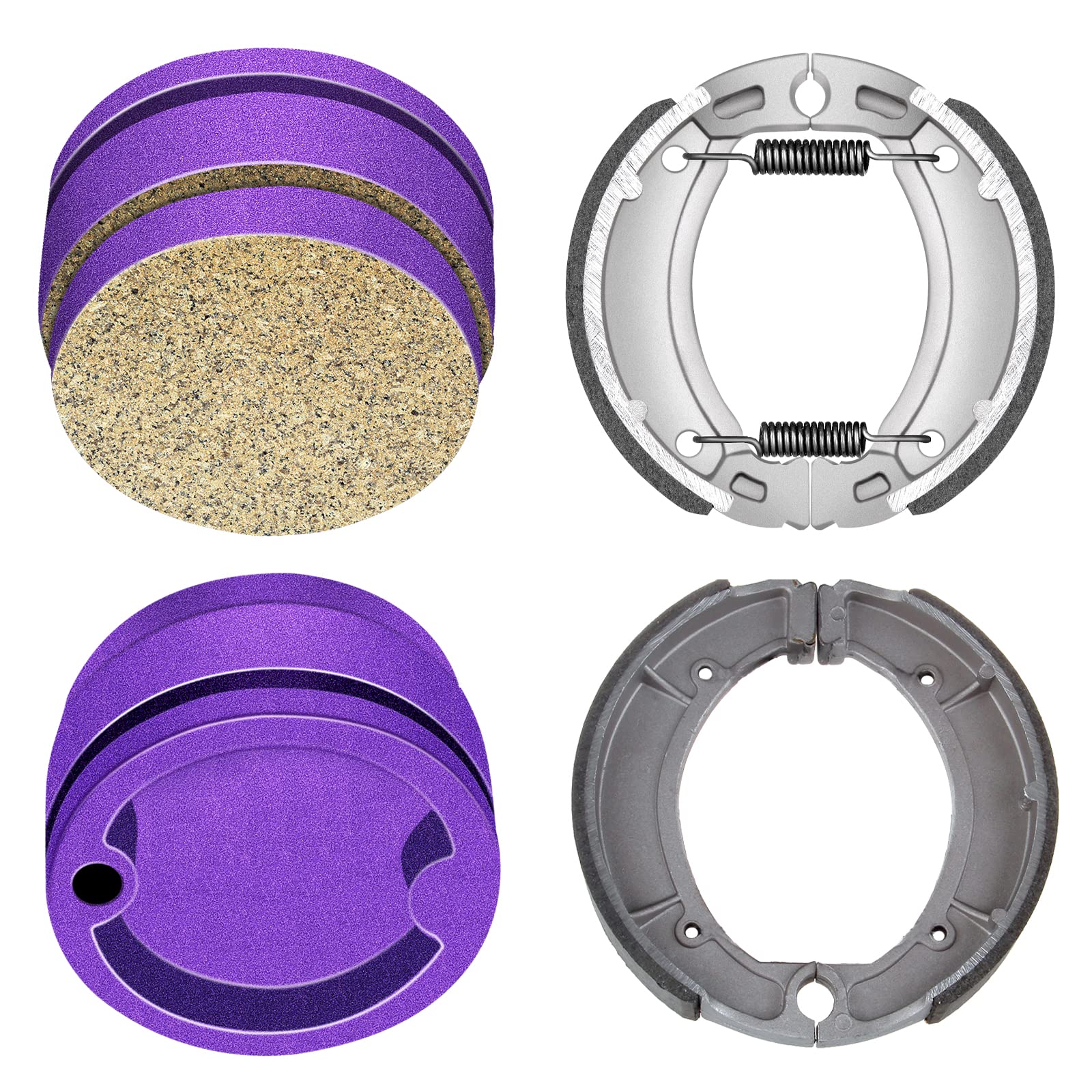 Plaquettes De Frein Cyleto Avant/arrière Pour Yamaha Blaster, Banshee, Wolverine - Lot Complet - 3