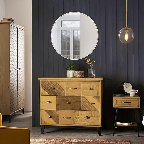 Miniatura 10 de Design House Kenna - Espejo redondo para pared, 24 pulgadas, marco de metal moderno, para sala de estar, dormitorio, baño, espejo de tocador,