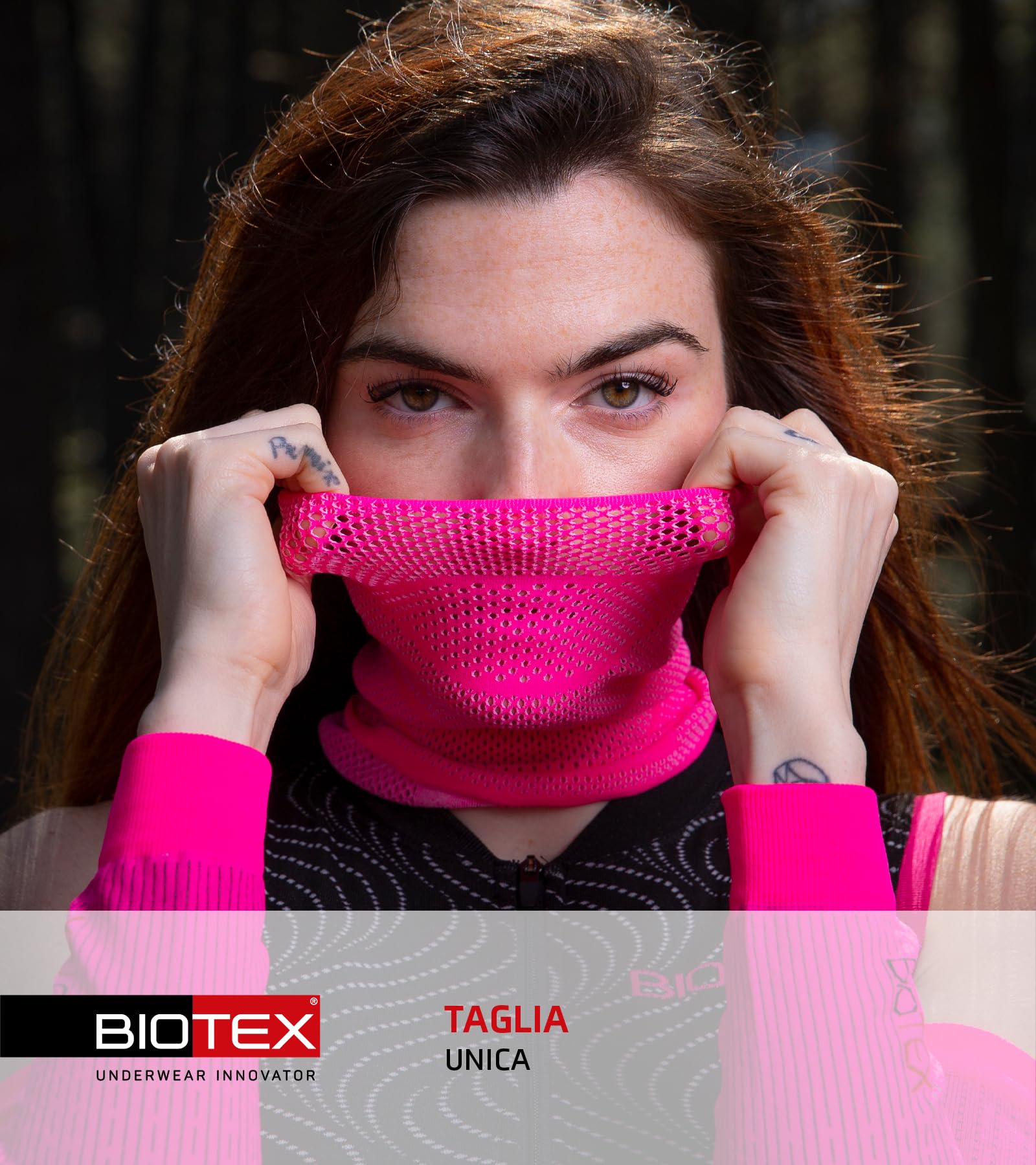 Biotex Tubulaire Summerlight Multifonction, bandeau de cou léger et respirant pour tous les sports, sous-vêtements techniques sportifs
