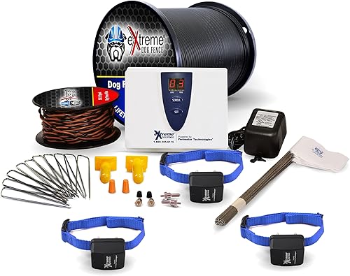 Miniatura 5 de Cerca de perro eléctrico obstinado  2 perros 1000 pies de alambre de límite resistente de grado profesional para valla de mascotas de 13 acre y 8
