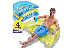 Comfy and Colorful Pool Floaties: Adult Inflatable Chair Floats with Cup Holders