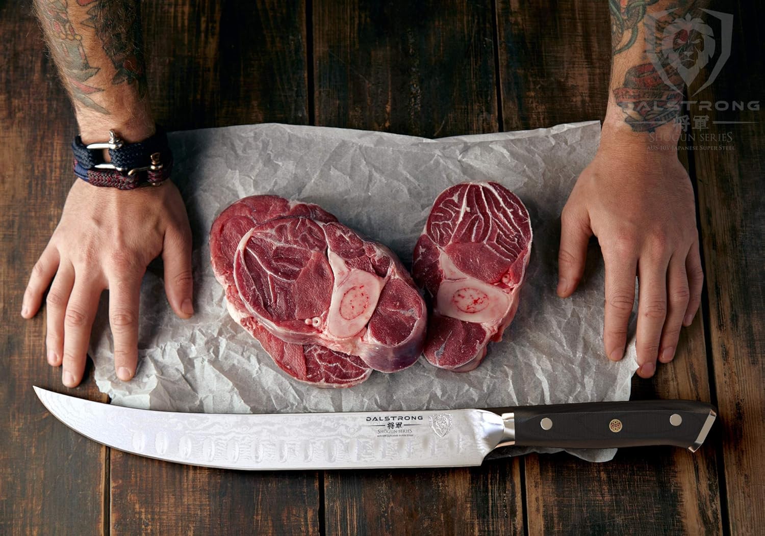 DALSTRONG Butcher-Breaking Cimitar Knife - 10" - Shogun Series - Razor Sharp - Japanese AUS-10V Super Steel - Vacuum Treated - Guard Included: Home & Kitchen